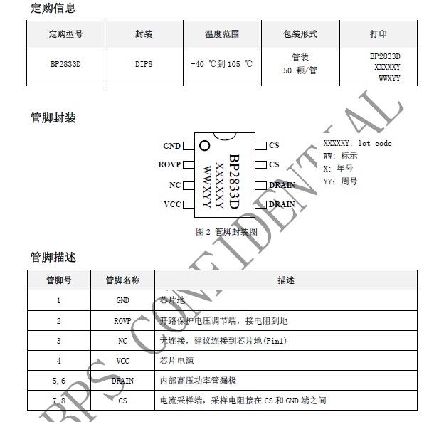 BP2833D_BP28XX Series_佛山市晶丰电子科技有限公司